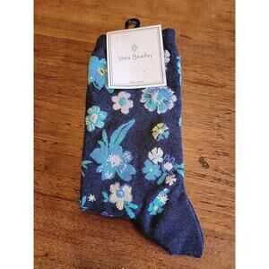 Vera Bradley Starry Garden Socks Denim Heather